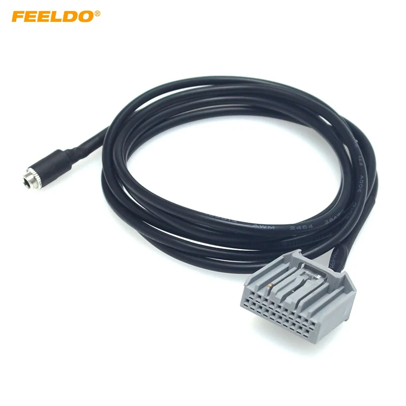 FEELDO Car Audio 3.5mm Female Plug AUX Wire For Honda CRV Civic Accord In Input Interface Adapter Cable #HQ6052 | Автомобили и