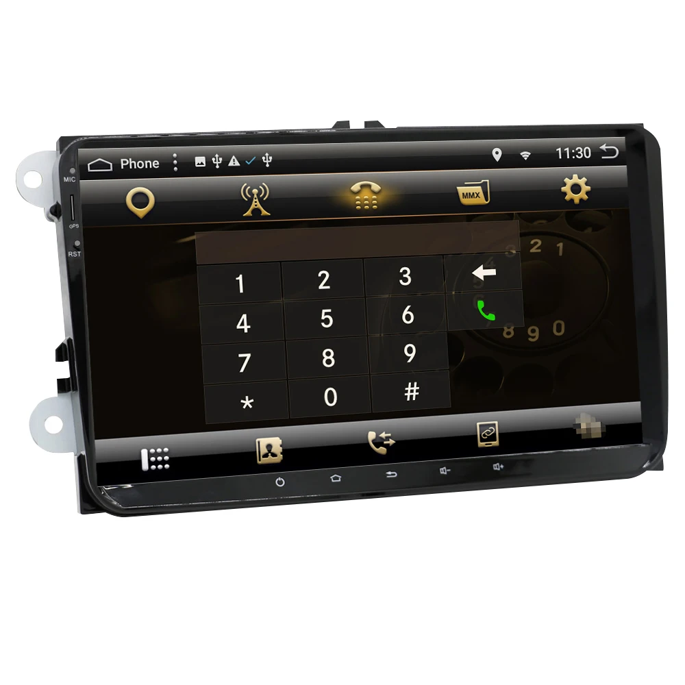 Eunavi 9 ''2 Din Android 9,0 автомобильный Радио стерео плеер для Volkswagen VW Polo Jetta Tiguan passat b6 cc fabia gps wifi 4 Гб 64 Гб ПК