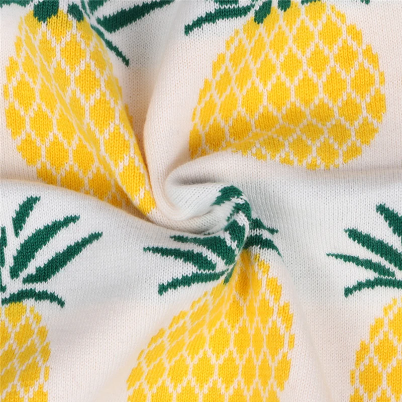 CAMPURE Модный зимний свитер для девочек детская одежда с ананасами 2018 мультяшный