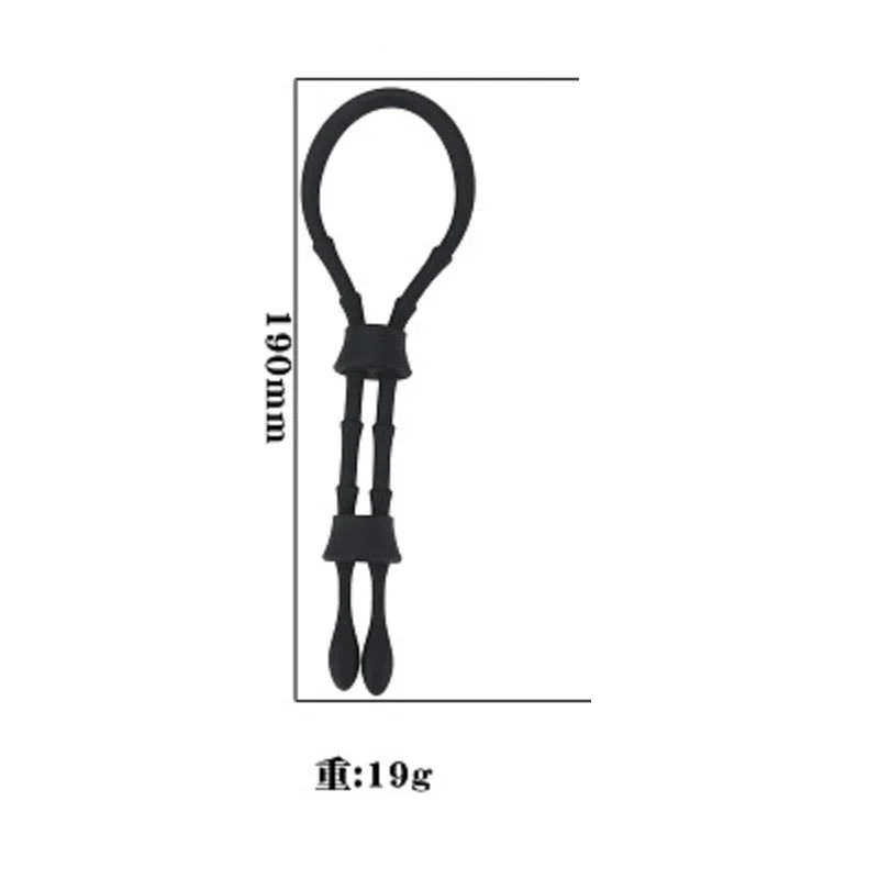 New length 190mm silicone erection penis double cock Ring ball stretcher male delay ejaculation Sex Toy for men | Красота и здоровье