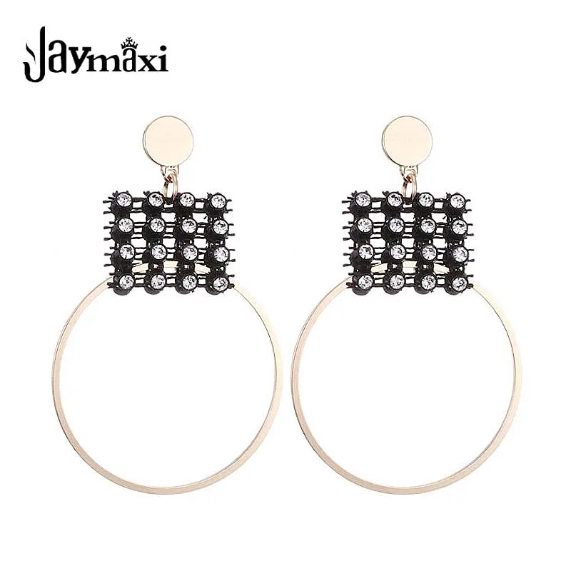 Jaymaxi золото цвет леди Серьги мода европейский и американский инкрустированные