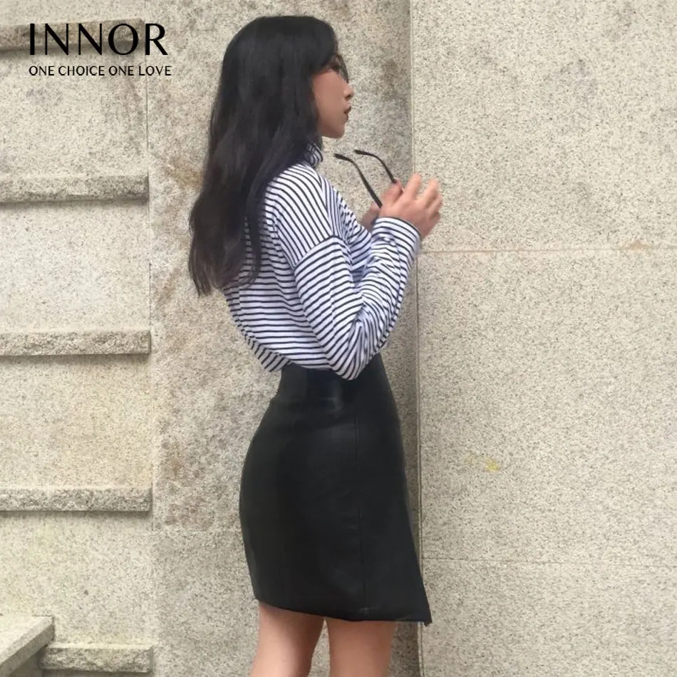 Сексуальная Женская облегающая юбка высокое качество из искусственной кожи Мини