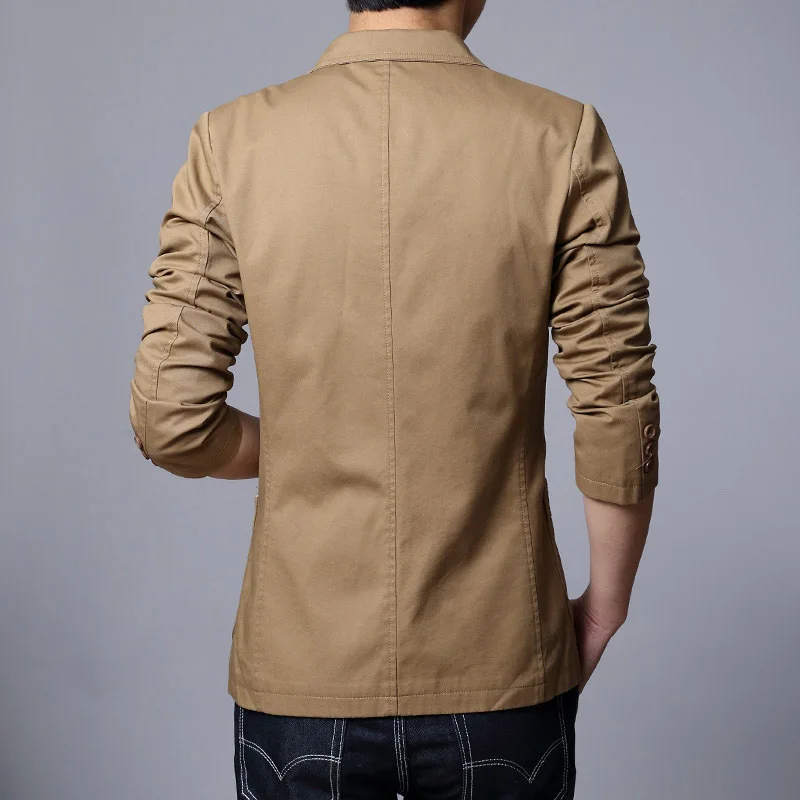 Мужские однобортные блейзеры повседневные мужские платья с длинным рукавом