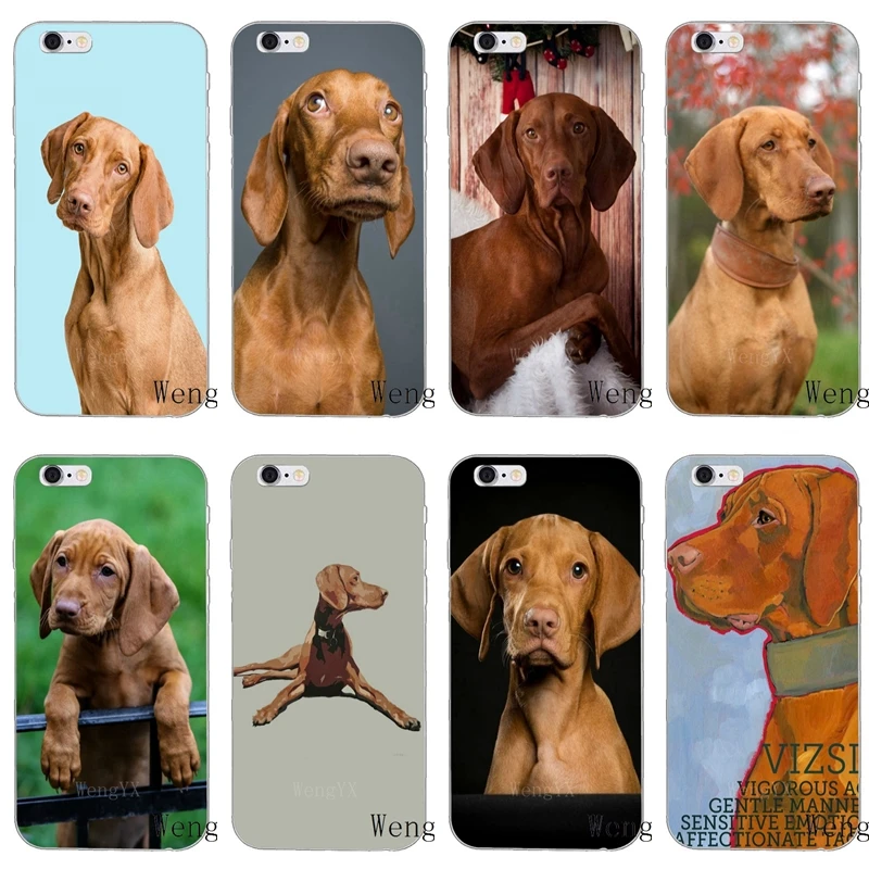 Милые венгерский собака vizsla щенок прозрачный мягкий тонкий чехол из силикона мягкий чехол для iPhone X, 8, 8 plus, 7, 7 plus, 6 6s плюс 5 5S 5c SE 4 4S