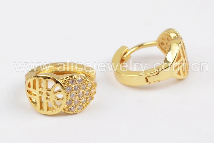 Borosa CZ Micro Циркон Проложить Серьги Для женщин jewelry золото/серебро Цвет Кристалл уха манжеты Серьги Jewelry Обручение партии wx703
