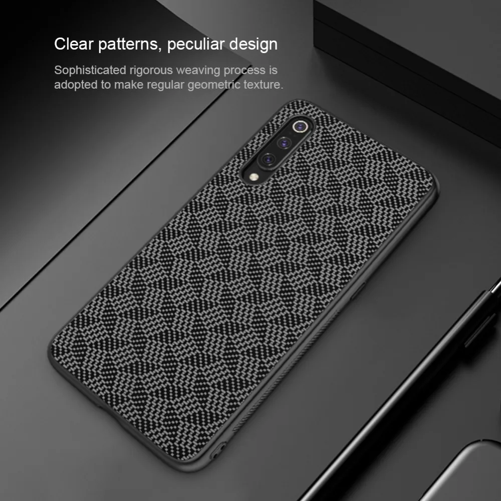 Xiaomi mi 9 Nillkin жесткая Мягкая силиконовая накладка на заднюю панель из волокнистого волокна тонкий сенсорный чехол для телефона для Xiaomi mi 9 mi 9 Explorer Nilkin чехол