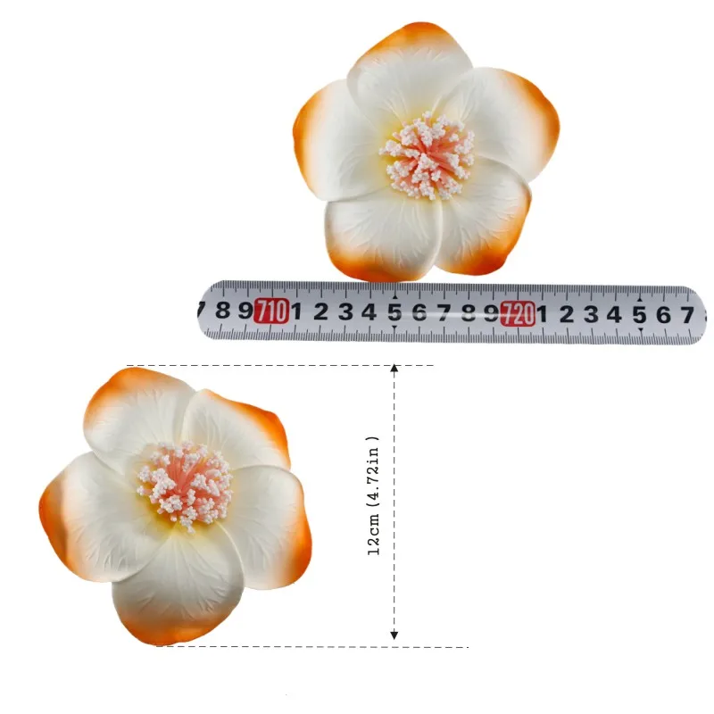 

2 pcs/lot 12cm 2019 Fashion mixed color Foam Hawaiian Lotus leaf flower bridal hair clips hair clips for women Barrettes