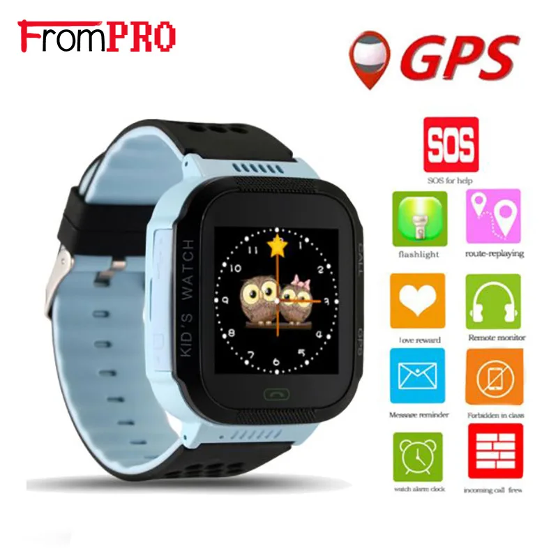Cute Kid GPS Smart Watch With Flashlight Baby Watch Children's SOS Call Location Device Tracker Safe Baby Wrist Watches
