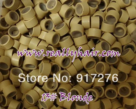 1000 шт./бутылка силиконовые кольца для наращивания волос с бусинами 5 #