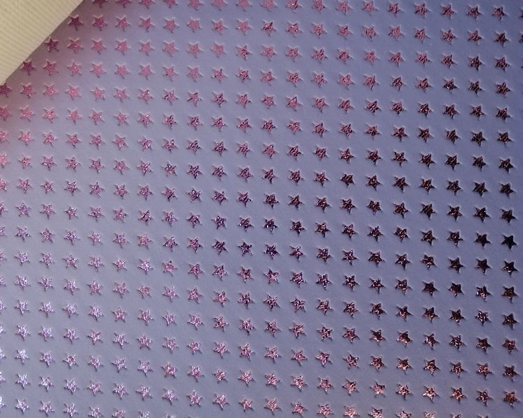 Блестящая форма пентаграммы Кожа PU 29x21 см Ткань DIY Ручная работа швейная ткань