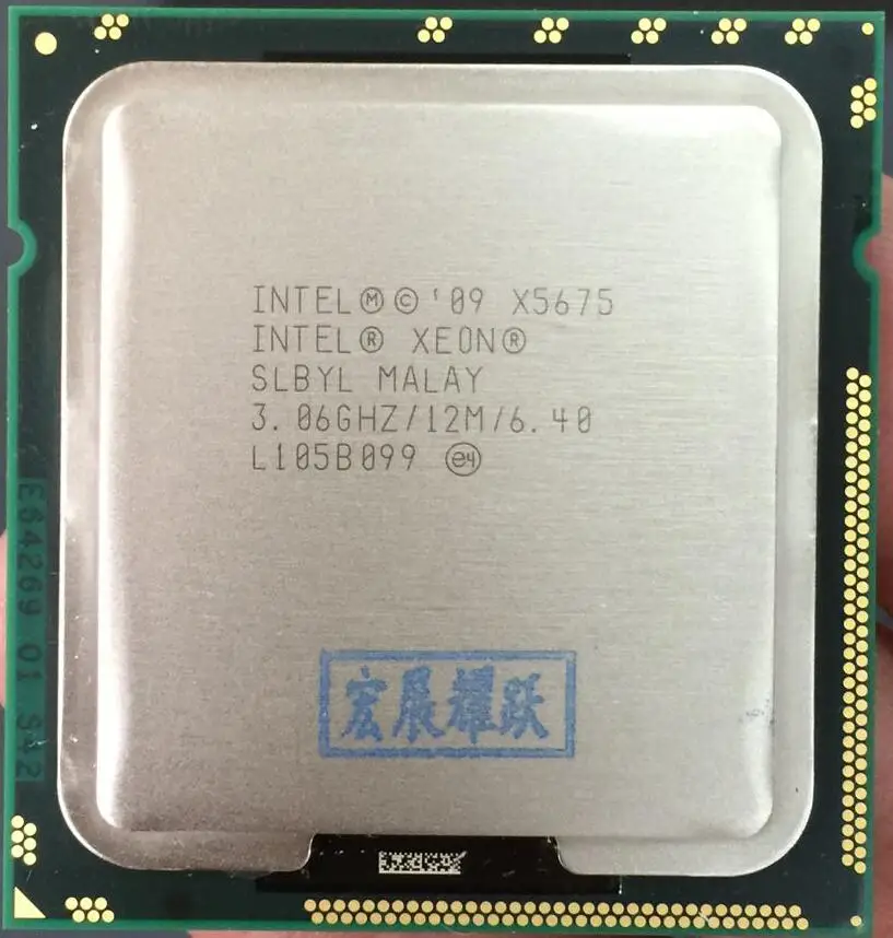 Процессор Intel Xeon X5675(12 Мб кэш-памяти, 3,06 ГГц, 6,40 GT/s Intel QPI) серверный ЦП LGA 1366