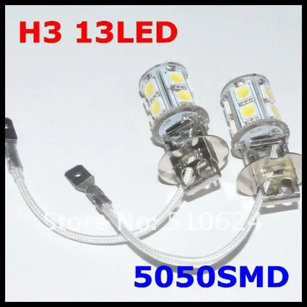 

Бесплатная доставка Автомобильная противотуманная фара H3 13SMD 5050 Светодиодный светильник фара Автомобильная фара светильник 3 светодиодный...