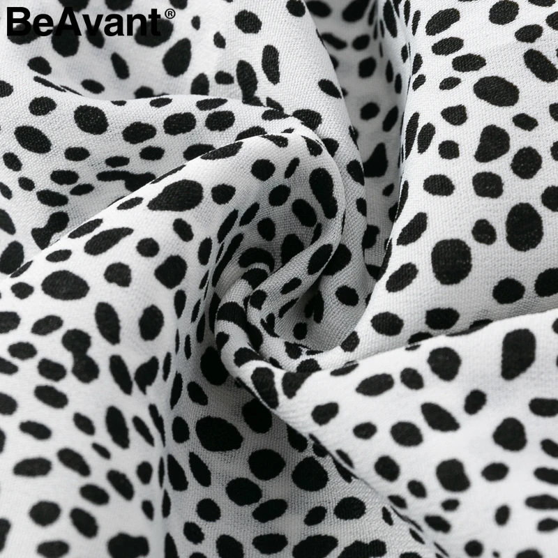 BeAvant с открытыми плечами в горошек короткое платье принтом для женщин летние