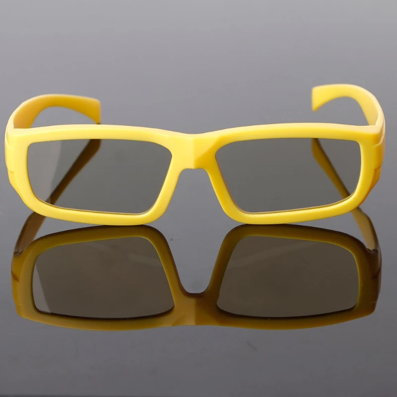 Y 3D очки детские размер круглые поляризационные Пассивные 3D очки для реального D 3D ТВ кинематографический - Цвет: Y