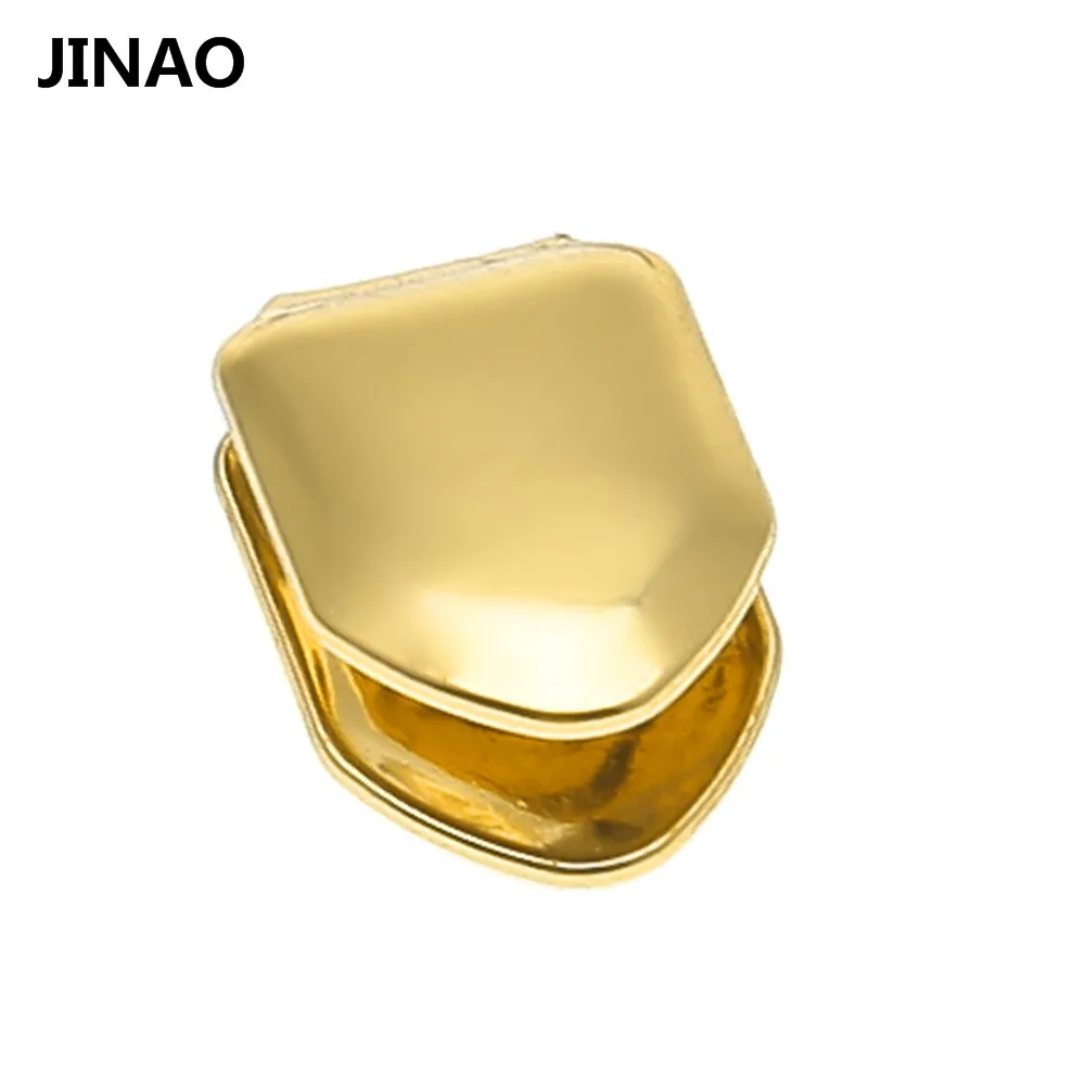 JINAO хип хоп Grillz новый пользовательский Fit золото Цвет покрытием один зуб грили