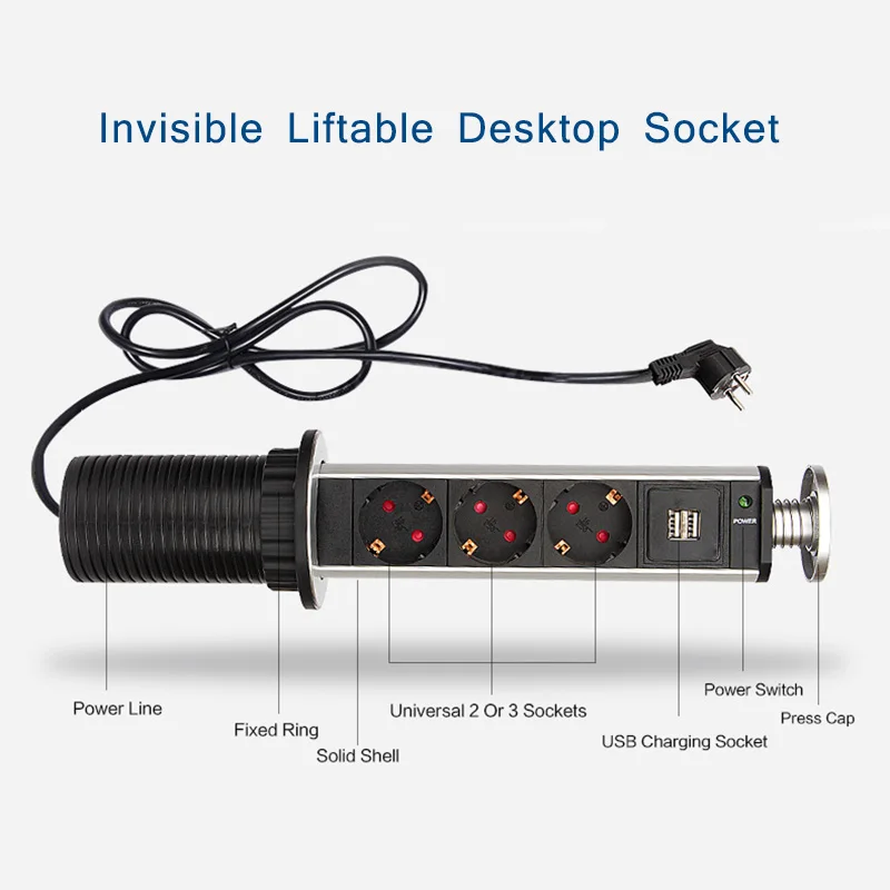 Штепсельная Вилка Европейского/британского стандарта 220 В двойной usb порт