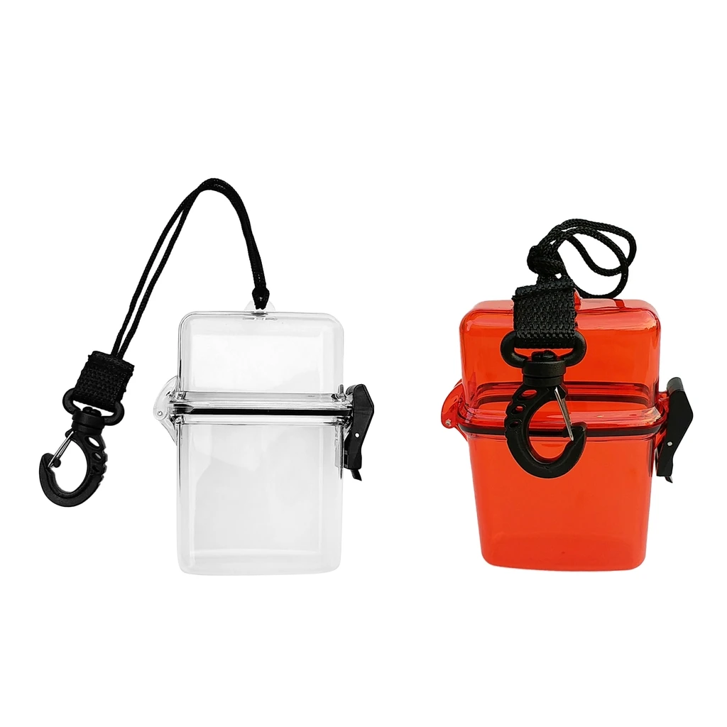 

Waterproof Dry Box Container Storage Case Swivel Snap Clip With Neck Lanyard Strap for Scuba Diving Snorkeling Surfing Kayaking