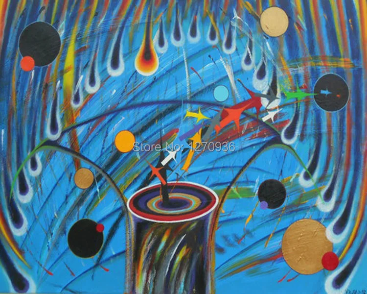 

Handmade Factory Price Best Quality Popular Item Blue Color 3d Oil Painting on Canvas Hand-painted Abstract Oil Painting