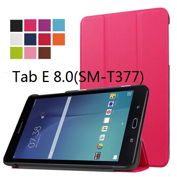 Умный ультратонкий кожаный чехол стойка PU Тонкий для Samsung Galaxy Tab E 8 0 T377 (SM T377V) 4G LTE