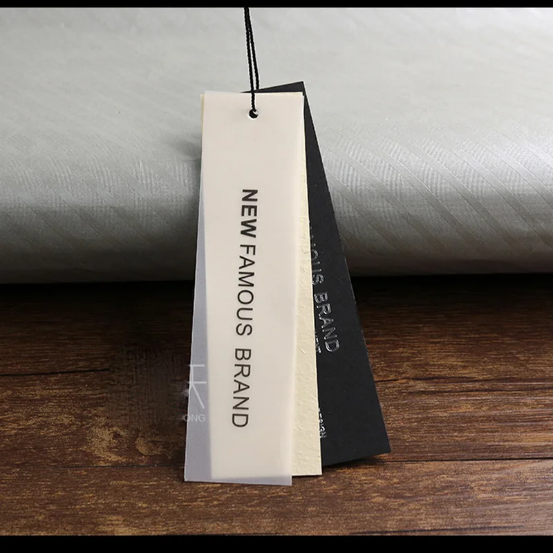 

Custom Light yellow vanilla paper card Clothing Tags