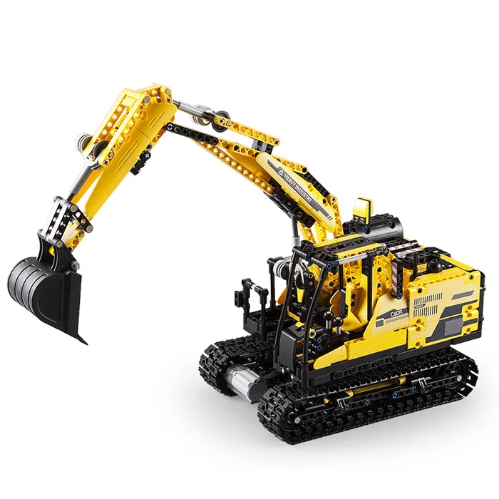 CaDA C51026 экскаватор Интеллектуальный RC строительные блоки игрушка Megalithic Робот 2 в 1