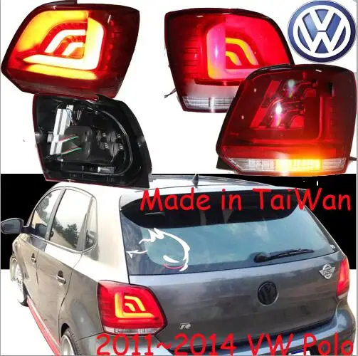 LED taillight Бампер лампа для поло фары 2011 2012 2013 светодиодный задний фонарь для поло DRL Объектив Двойной Луч Ксенон - Цвет: LED taillight