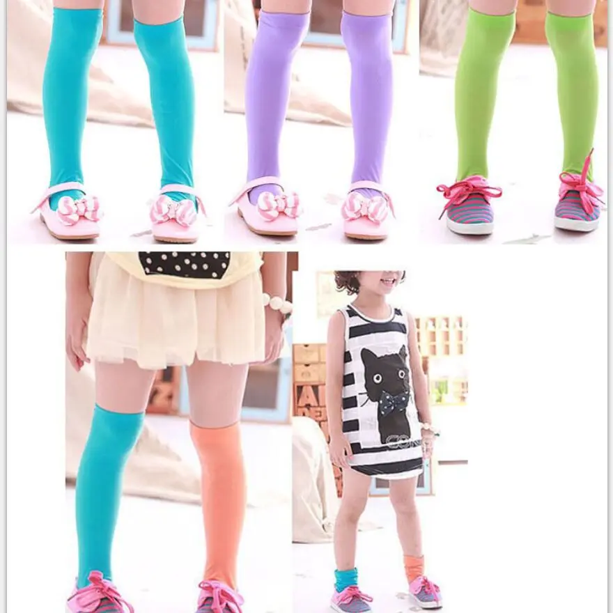 

Children's dance Tights velvet stockings colorful high tube stockings girls' knee socks student uniform socks Girl Tights Socks