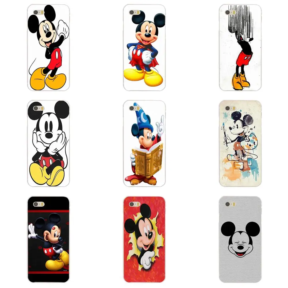 Для Samsung Galaxy Note 2 3 4 5 8 9 S3 S4 S5 S6 S7 S8 S9 mini Edge Plus Мягкий чехол для телефона Bad Mick Mouse On Wood
