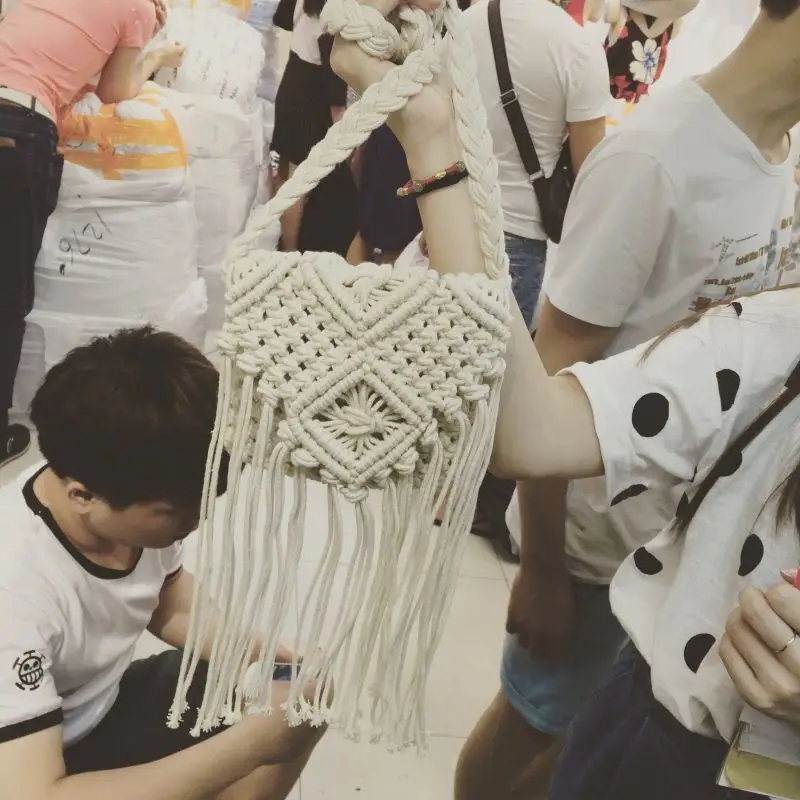 LJL Бахрома Кисточкой Кроссбоди сумка тканые ручной работы Boho пляжная дорожная сумка для женщин