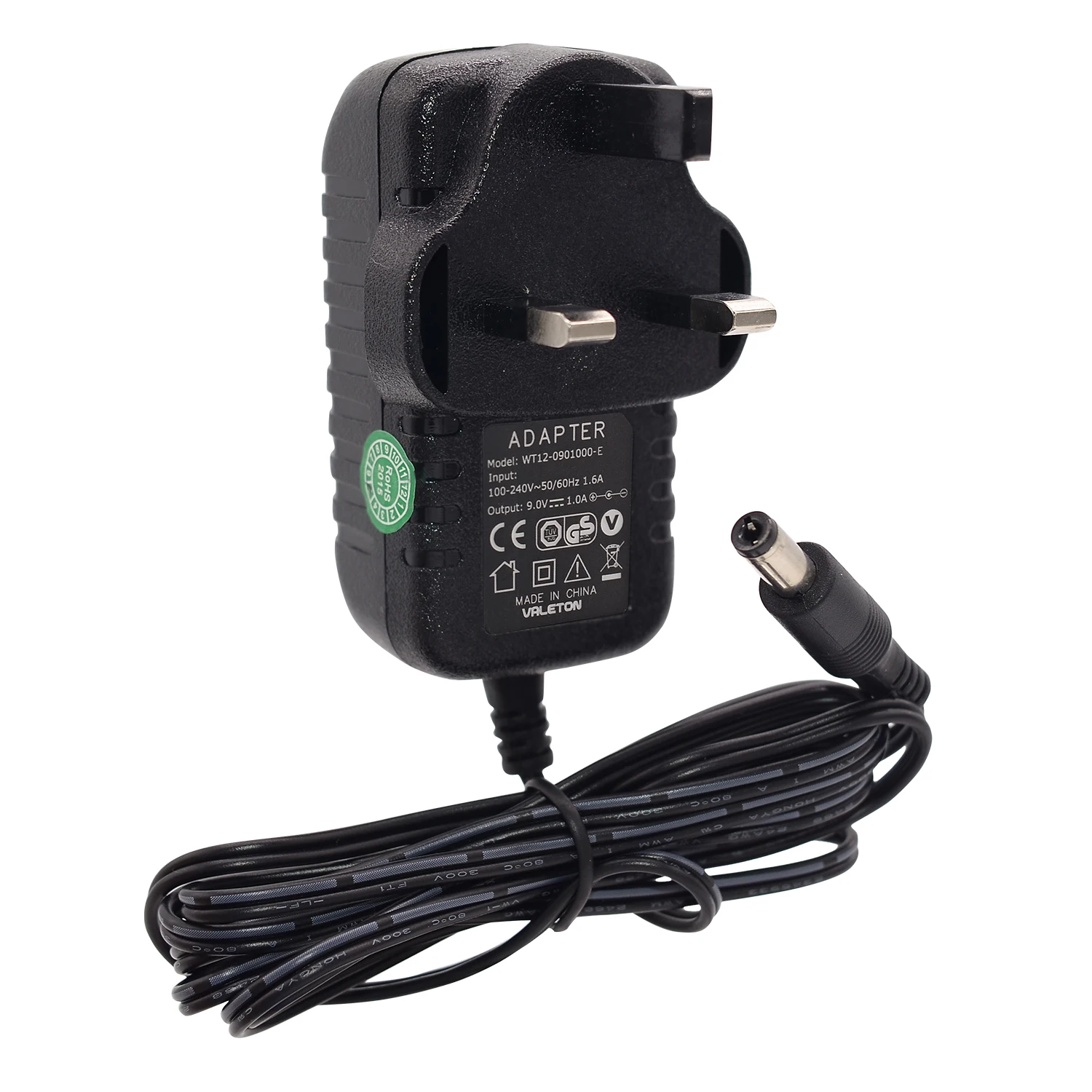 Безопасность 9 вольт Ac адаптеры питания Великобритания Plug для гитары педаль