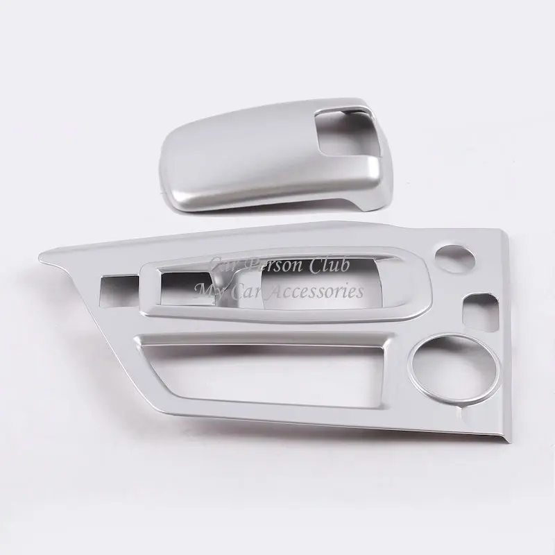 H-2pcs silver Для peugeot 5008 GT передняя дверь встряхивала руки крышка коробка скоростей головная отделка углеродное волокно автомобиля-Стайлинг Аксессуары - Цвет: H-2pcs silver