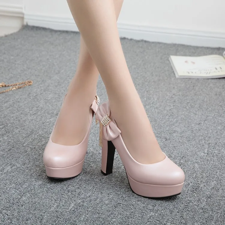 Женские туфли на высоком каблуке туфли-лодочки Водонепроницаемые Туфли с