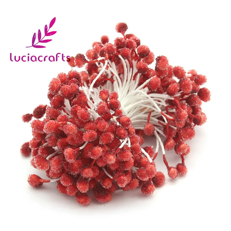 Lucia crafts 550 шт./лот 5 мм стеклянные тычинки с цветочным рисунком для украшения торта