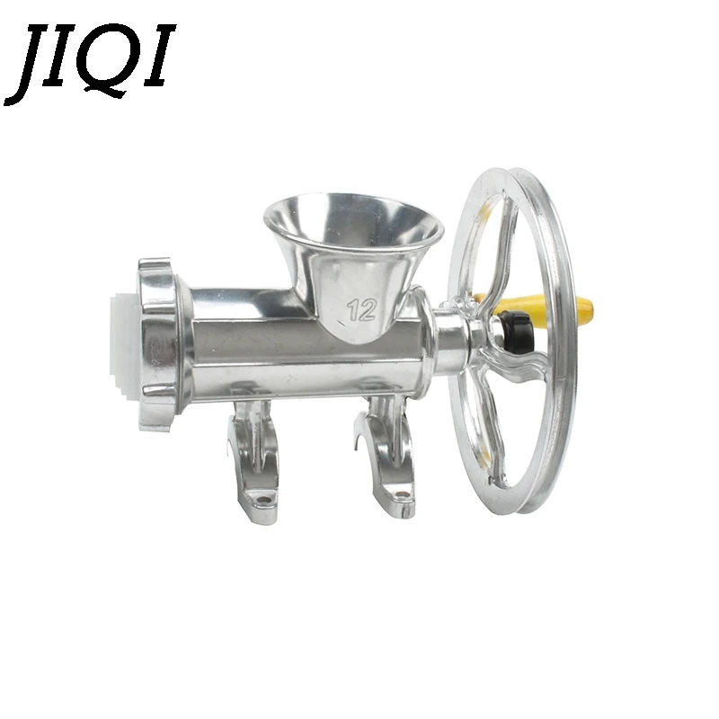 JIQI Hand Crank Meat Grinder Slicer Manual Sausage Stuffer Filler Machine Mincer Aluminum Alloy Noodle Cutter Nut Miller Chopper |