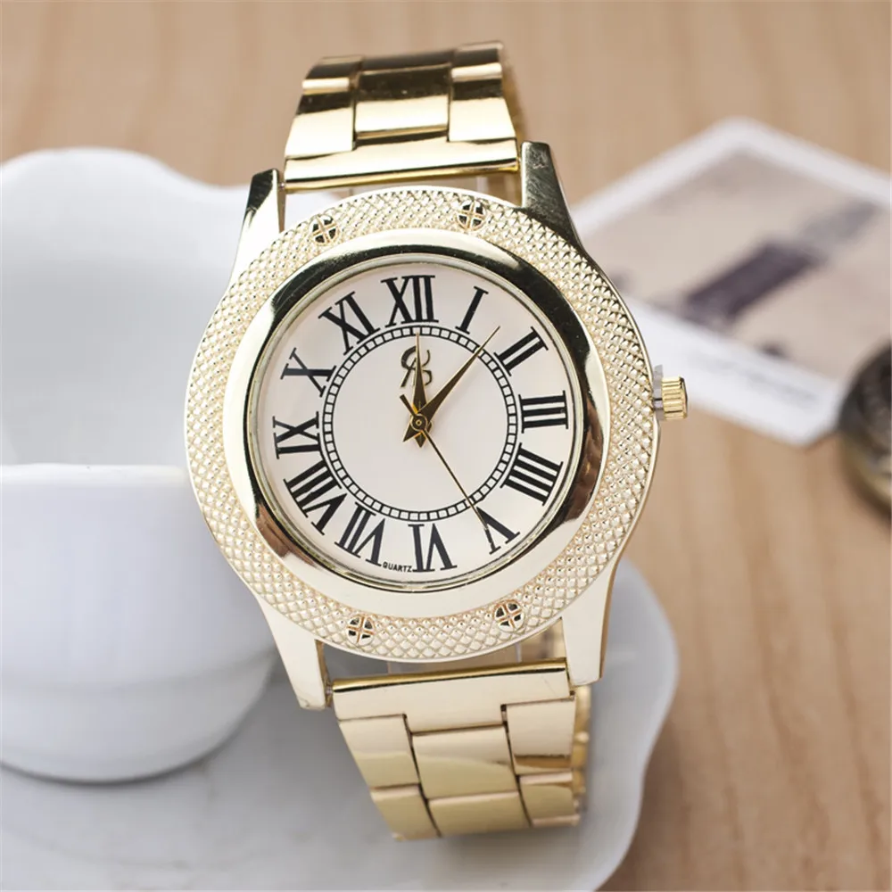 

2023 New Famous Brand Women Gold Geneva Litchi Stainless Steel Quartz Watch Casual Analog Watches Relogio Feminino Hot Sale Hour