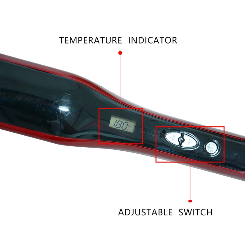 Liquid crystal Hair Straightener Comb with Heating Elements High Quality Styling Tools Temperature Control Brushes | Бытовая техника