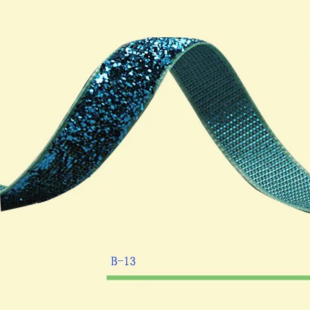 

Эластичная Бирюзовая металлическая бархатная лента, бархатная Блестящая лента 3/8 дюйма, стрейчевая бархатная Блестящая лента