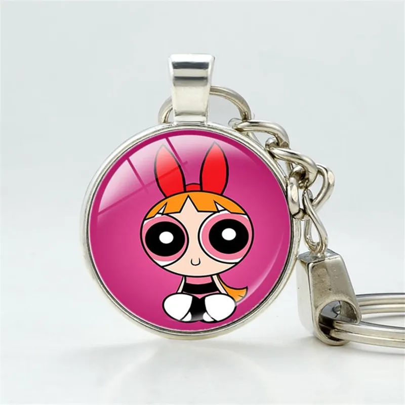 Новая мультяшная сеть Powerpuff брелки для ключей девочек милый брелок пар ювелирные