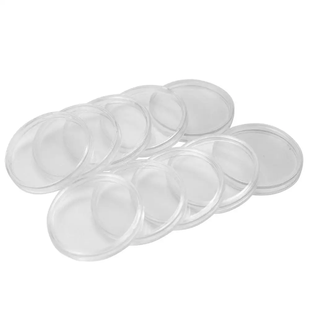 Новые капсулы для монет 10 шт. прозрачная пластиковая коробка денег прочные