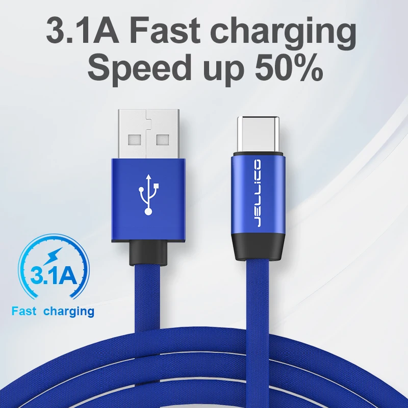 Кабель Jellico USB Type C в нейлоновой оплетке 10 шт.|Кабели для мобильных телефонов| |