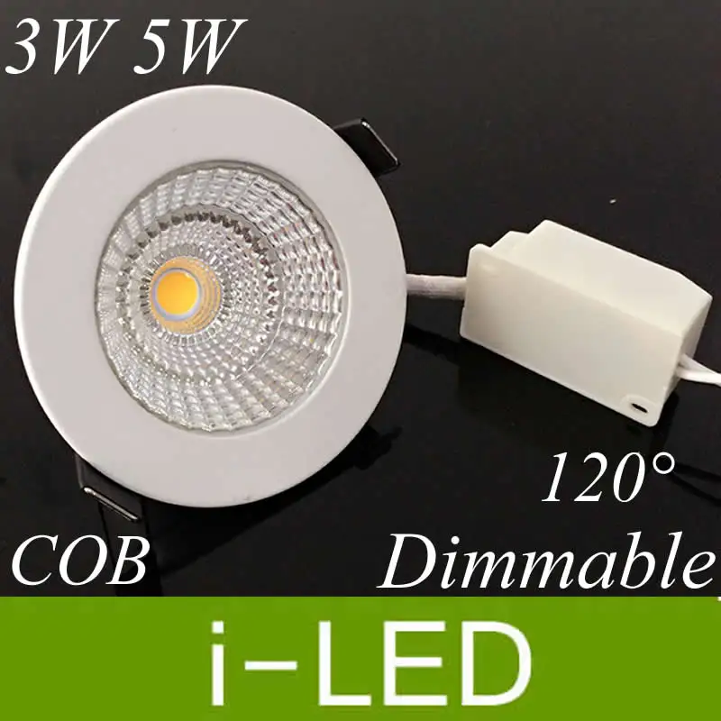 Светодиодный потолочный светильник CREE 3 Вт 5 COB светодиодный встраиваемый dimmable110