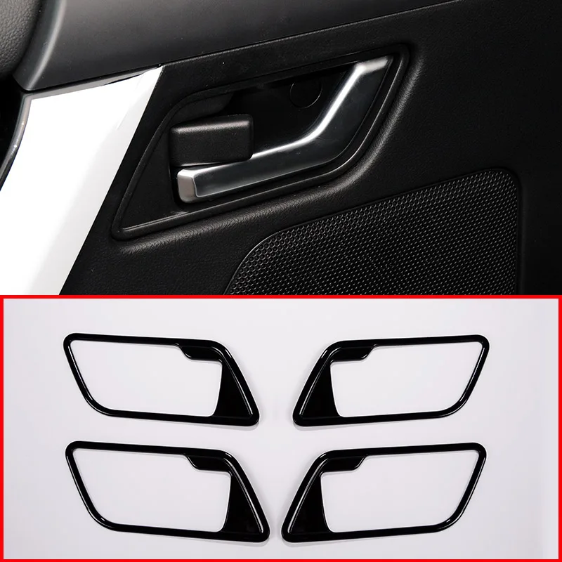 4 шт. глянцевая черная дверная ручка из АБС отделка рамы чаши для Land Rover Freelander 2