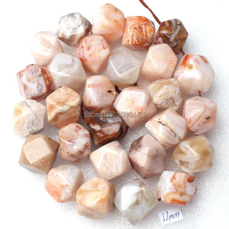 Натуральные квадратные граненые бусины 12 мм, смешанный цвет, камень, россыпью, нитка 15 дюймов, для творчества, изготовления украшений «сделай сам» w2022