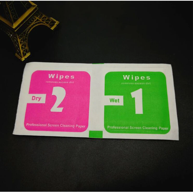 30Pcs/lot Wet Dry Wipes Cleaning Cloth for Tempered Glass Screen Protector for Camera Lens LCD Screens Dust Removal Papers