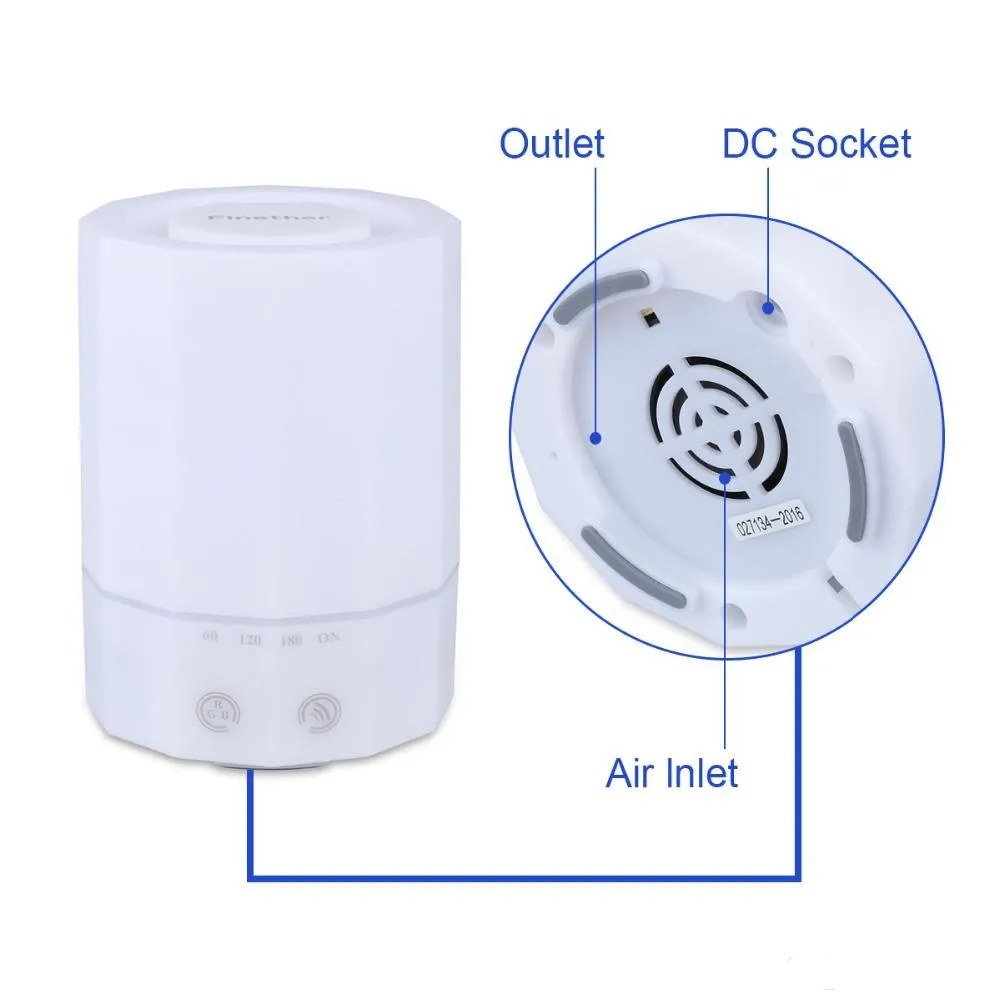

200ml Ultrasonic Air Humidifier Essential Oil Diffuser Aroma LED Lamp Aromatherapy Electric Aroma Diffuser Mist Maker for Home