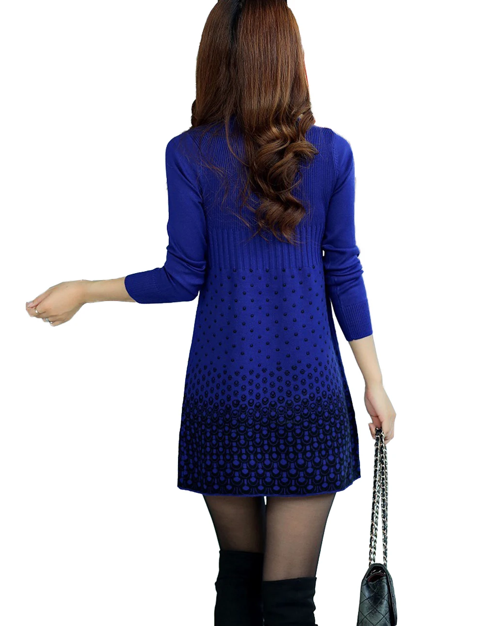 Женское трикотажное платье свитер Короткие мини свитера большого размера на