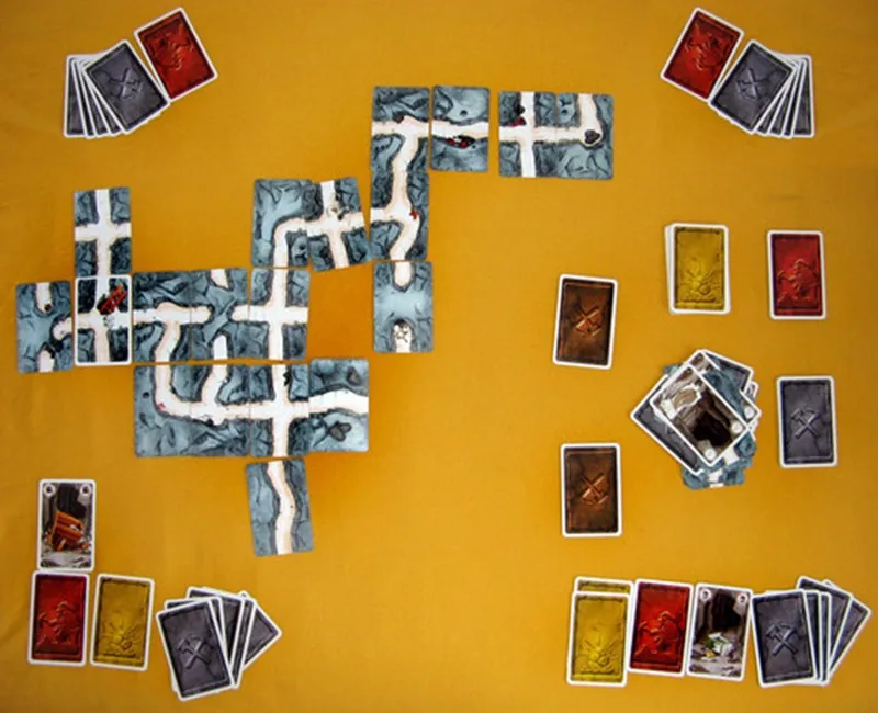 3 Варианта горняцкой игровой таблицы "Саботаж 1 2: Дуэль для игроков".