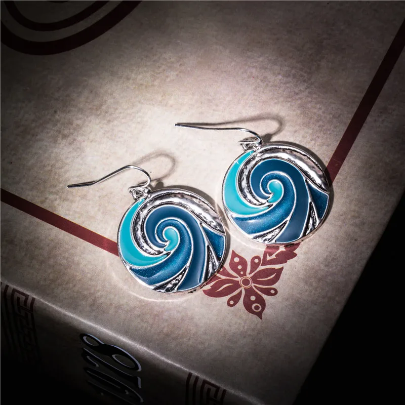 Винтажные висячие серьги со спиральным маслом для женщин 2018 новые модные