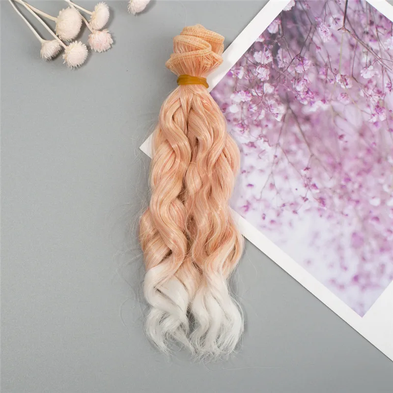 07 BJD кукла DIY парики Термостойкое волокно провод серый, хаки, фиолетовый, эффектом деграде(переход от темного к Цвет, накладные волосы на заколке для 1/3 1/4 1/6 1/12 куклы - Цвет: 07