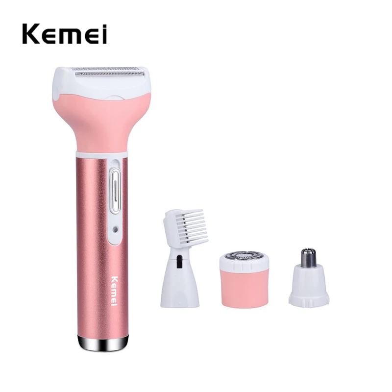 Kemei KM - 6637 4 в 1 перезаряжаемый набор триммеров для бритья тела Многофункциональная